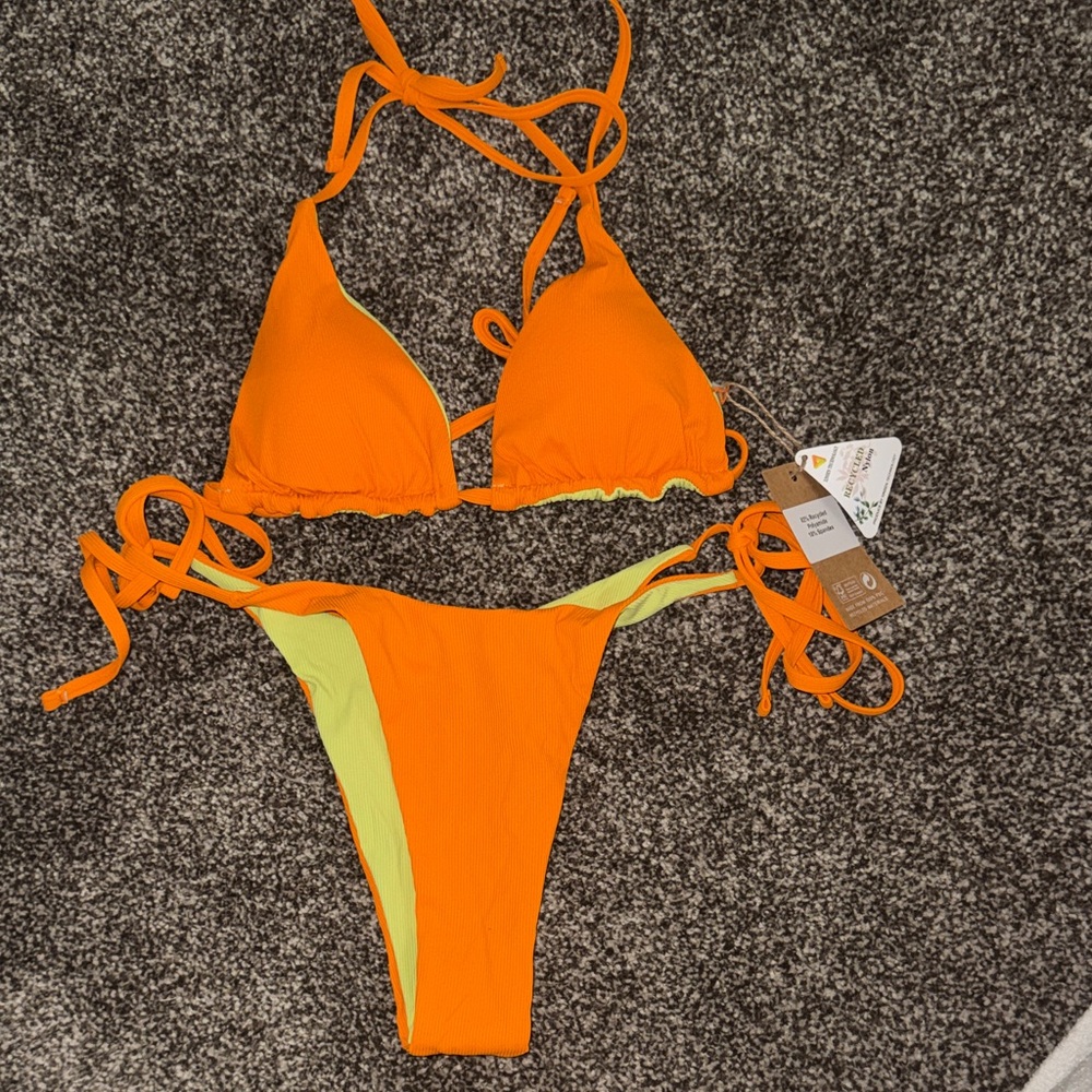 Berlook Bright Orange Bikini Set